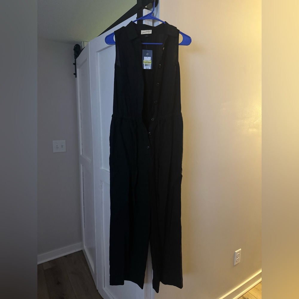 Universal Thread Black Button-Front Jumpsuit